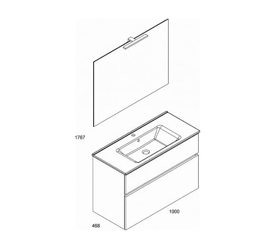 Комплект мебели Berloni Bagno SELECTA SLC 100 00 E 1417