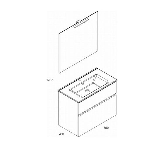 Комплект мебели Berloni Bagno SELECTA SLC 085 00 E 1100