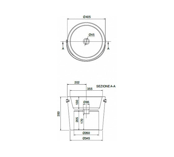 Накладная раковина Scarabeo BUCKET 8803