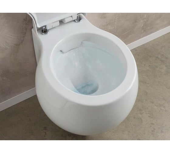 Подвесной безободковый унитаз Scarabeo PLANET White 8105/CL