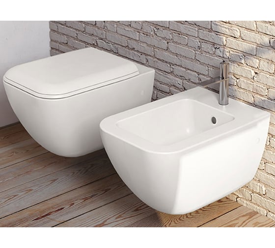 Подвесной безободковый унитаз CIELO Shui Comfort SHCOVSK bia