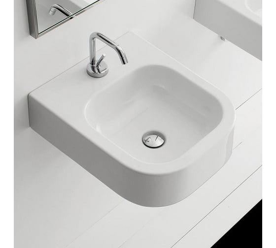 Раковина Scarabeo NEXT накладная/подвесная, без перелива, White 8047/B