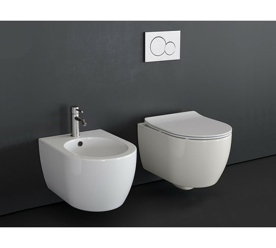 Подвесной безободковый унитаз Scarabeo MOON 5520/CL