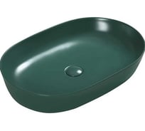 Раковина накладная Santi Line зелёная матовая, донный клапан в комплекте SL-1017G