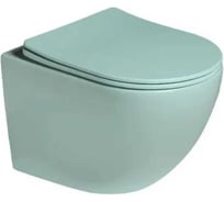 Унитаз подвесной, безободковый Santi Line светло-зелёный матовый SL-5103