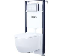 Комплект 3 в 1 IDDIS подвесной унитаз, инсталляция и клавиша смыва хром, Basic BASAI01i73