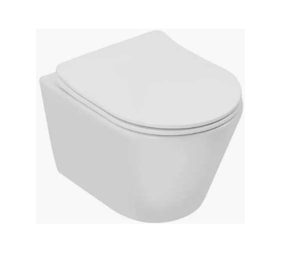 Унитаз подвесной с сиденьем Aquanet Atago 3.0 W SHORT TORNADO (Soft Close-SLIMSEAT) 348006