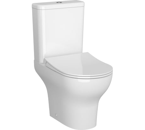 Комплект Vitra ободковый унитаз Zentrum Open-back + тонкое сиденье с микролифтом 9012B003-7209