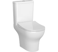 Комплект Vitra безободковый унитаз Zentrum  open back + тонкое сиденье микролифт 9824B003-7219