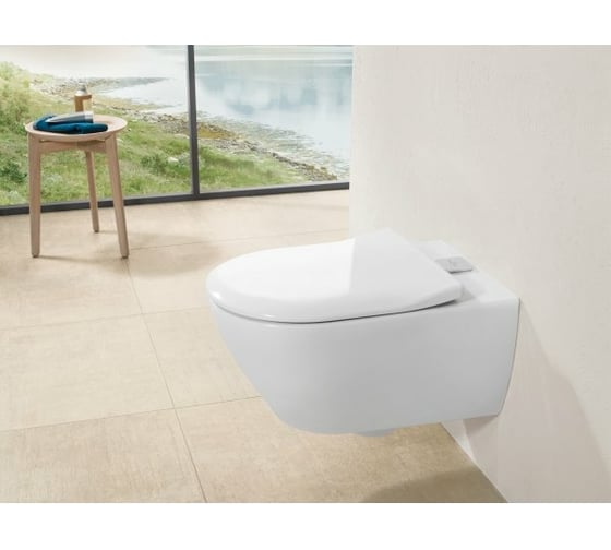 Подвесной унитаз Villeroy & Boch Subway 2.0 шгв 370x560x365 цвет-альпийский белый 5614A101
