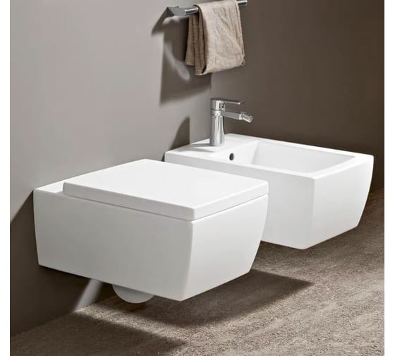 Подвесной унитаз Villeroy & Boch Memento 2.0 CeramicPlus цвет-альпийский белый 4633R0R1