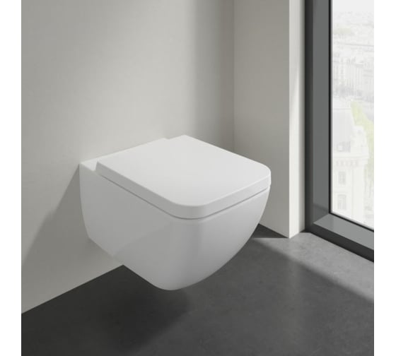 Подвесной унитаз Villeroy & Boch Collaro шгв 375x560x330 альпийский белый 4626HS01