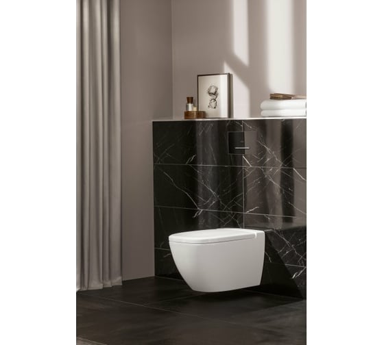 Подвесной унитаз Villeroy & Boch Antheus шгв 375x560x350 CeramicPlus альпийский белый 4608R0R1