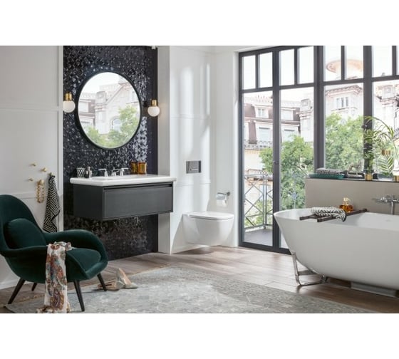 Подвесной унитаз Villeroy & Boch Antheus шгв 375x560x350 CeramicPlus альпийский белый 4608R0R1