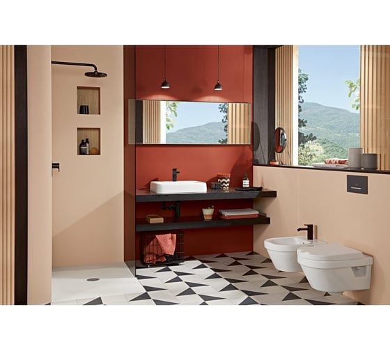 Подвесной унитаз Villeroy & Boch Architectura шгв 370x530x330 CeramicPlus цвет-альп.бел. 5684HRR1