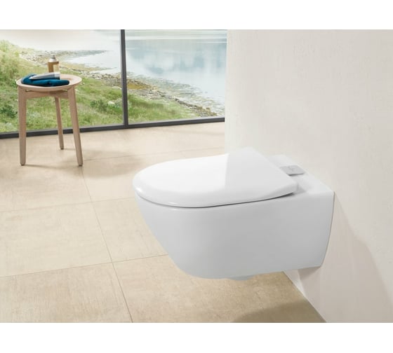 Подвесной унитаз Villeroy & Boch Subway 2.0 CeramicPlus цвет-альпийский белый 5614A1R1