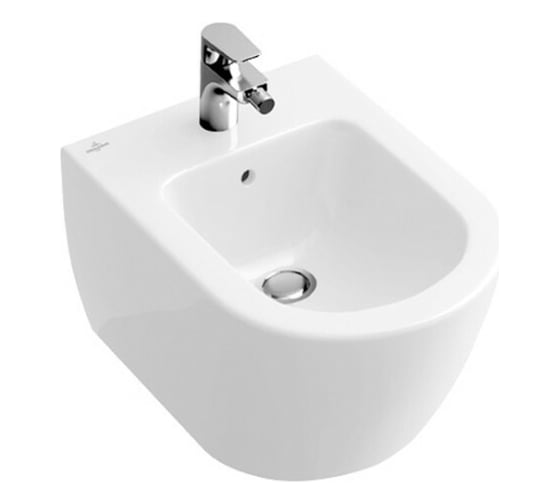 Подвесное биде Villeroy & Boch Subway 2.0 шгв 375x565x280 цвет биде-альпийский белый 54000001 1