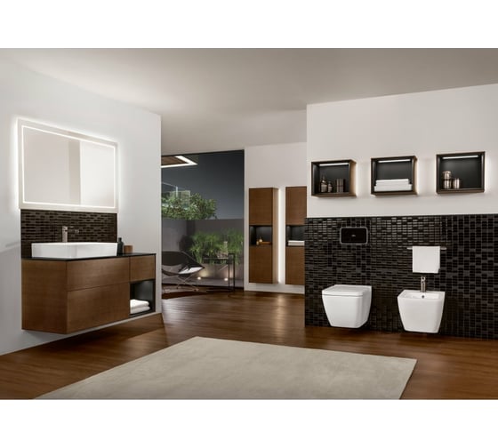 Подвесной унитаз Villeroy & Boch Finion шгв 375x560x350 CeramicPlus цвет-альпийский белый 4664R0R1