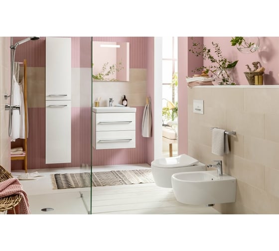 Подвесное биде Villeroy & Boch Avento шгв 370x530x395 цвет-альпийский белый 54050001