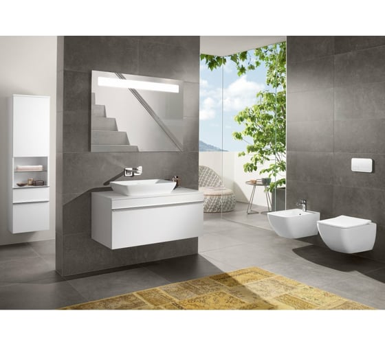 Подвесное биде Villeroy & Boch Venticello шгв 375x560x285 цвет-альпийский белый 44110001