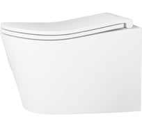 Унитаз подвесной безободковый торнадо DQ Bamberg, 520х360х360мм, сиденье микролифт, белый DT1556516