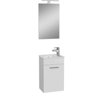 Модуль и раковина VitrA MiA 40 см, дверь и зеркало, глянец белый 75022