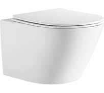 Подвесной унитаз AQUATEK AQ1999T-00 ЛИБЕРТИ tornado 500х360х350, крышка дюропласт TORNADO 00000146357