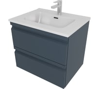 Комплект мебели AQUATEK ВЕГА AQ77060-MG тумба 60 см, с раковиной AQ0460-00, 2 ящика, серый матовый 00000145040