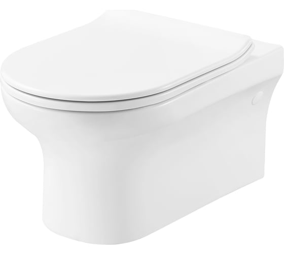 Подвесной безободковый унитаз Creo Ceramique ARCHI с тонкой крышкой микролифт AR1100R+RE1001T/AR1001T