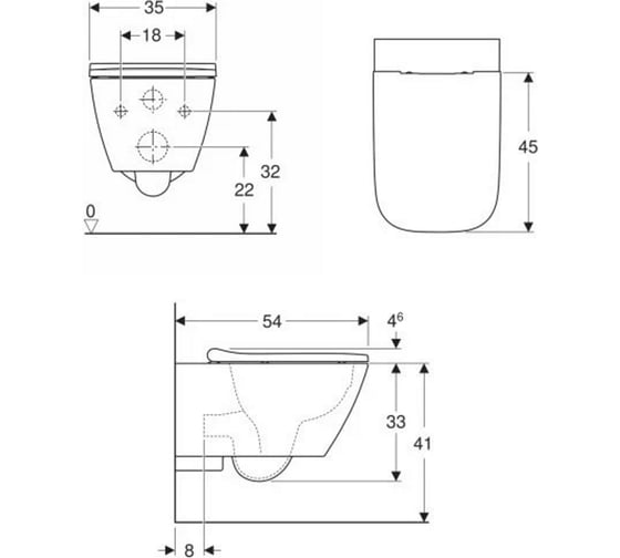 Инсталляция Geberit Duofix, с подвесным унитазом Smyle Square с сиденьем, с клавишей смыва Sigma01 и комплектом крепления, 500.300.21.S