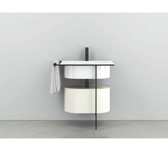 Раковина CIELO ELLE OVALE c 1 отверстием под смеситель EKLAO Gloss White/ 1 Hole
