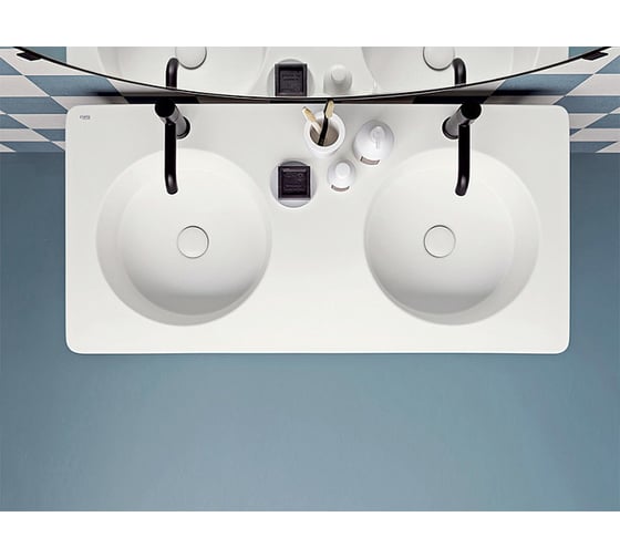 Керамическая раковина CIELO CATINO DOPPIO белая CALAD Bianco