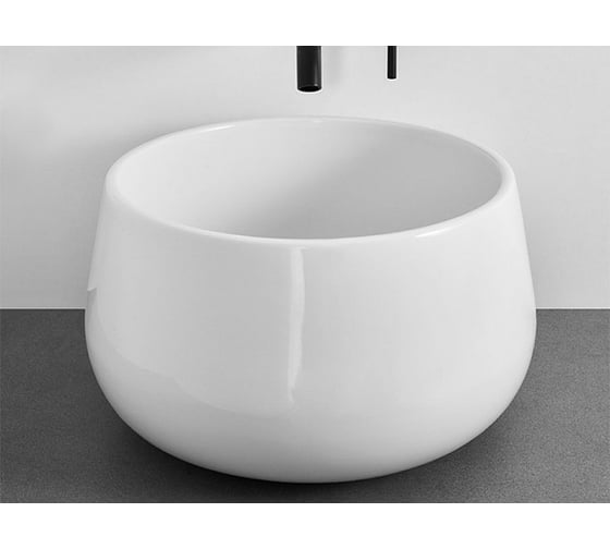 Накладная раковина CIELO TINA круглая, 45x26, белый глянец BATA Bia