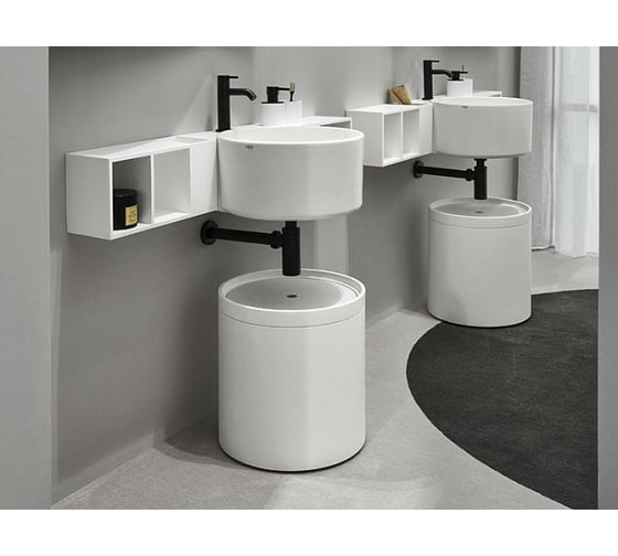 Керамическая раковина CIELO SELLA с 1 отверстием под смеситель, белая SELS Gloss White