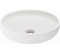 Накладная раковина CIELO SHUI круглая, без отверстий для смесителя, белая SHBA45 B
