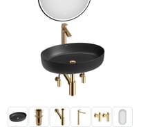 Акционный набор 6 в 1 Wellsee Belle Spa 3.0 накладная раковина 55x41 см, состоит из 33590 20218499R