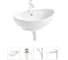 Комплект 4 в 1 Wellsee Bathroom Sink накладная раковина 59x39 см, состоит из 3331110 20215154R 1