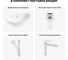 Комплект 4 в 1 Wellsee Bathroom Sink накладная раковина 59x39 см, состоит из 3331110 20215154R 11
