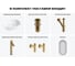 Комплект 6 в 1 Wellsee Bathroom Sink накладная раковина 54x41 см, состоит из 3331110 20219419R 12