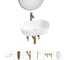 Комплект 6 в 1 Wellsee Bathroom Sink накладная раковина 55x32 см, состоит из 3331109 20219491R 1