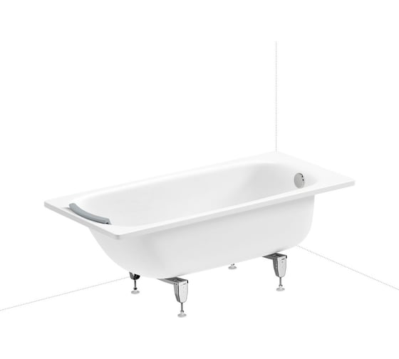 Комплект 5 в 1 Sanitana BLB Universal 3,5 стальная ванна 150x70 с напольным унитазом 20220693R