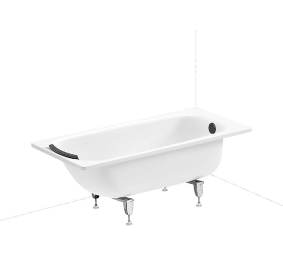 Комплект 5 в 1 Sanitana BLB Universal 3,5 стальная ванна 150x70 с напольным унитазом 20220695R