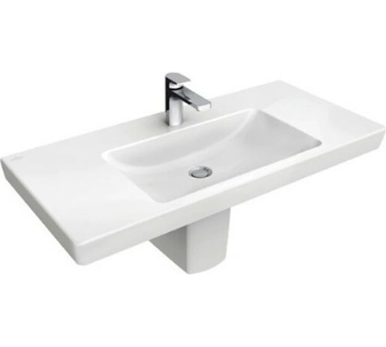 Раковина Villeroy & Boch Subway 2.0 шгв 1000x470x150 CeramicPlus цвет-альпийский белый 7175A0R1