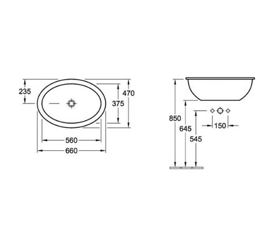 Раковина Villeroy & Boch Loop Friends шгв 660x470x215 CeramicPlus цвет-альпийский белый 615530R1