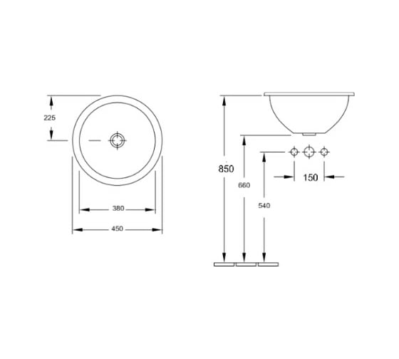 Раковина Villeroy & Boch Loop Friends шгв 450x450x190 цвет-альпийский белый 61404501