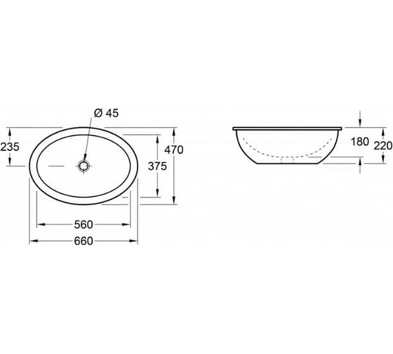 Раковина Villeroy & Boch Loop Friends шг 560x375 CeramicPlus цвет-альпийский белый 616130R1