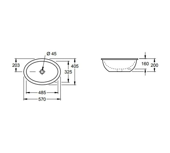 Раковина Villeroy & Boch Loop Friends шг 485x325 CeramicPlus цвет-альпийский белый 616120R1