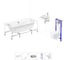 Комплект 6 в 1 Lavinia Boho Pure акриловая ванна 180x80 с инсталляцией, подвесным унитазом 20221309R 1