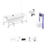 Комплект 6 в 1 Lavinia Boho Pure акриловая ванна 180x80 с инсталляцией, подвесным унитазом 20221311R 1