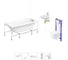 Комплект 6 в 1 Lavinia Boho Rock акриловая ванна 150x75 с инсталляцией, подвесным унитазом 20221316R 1